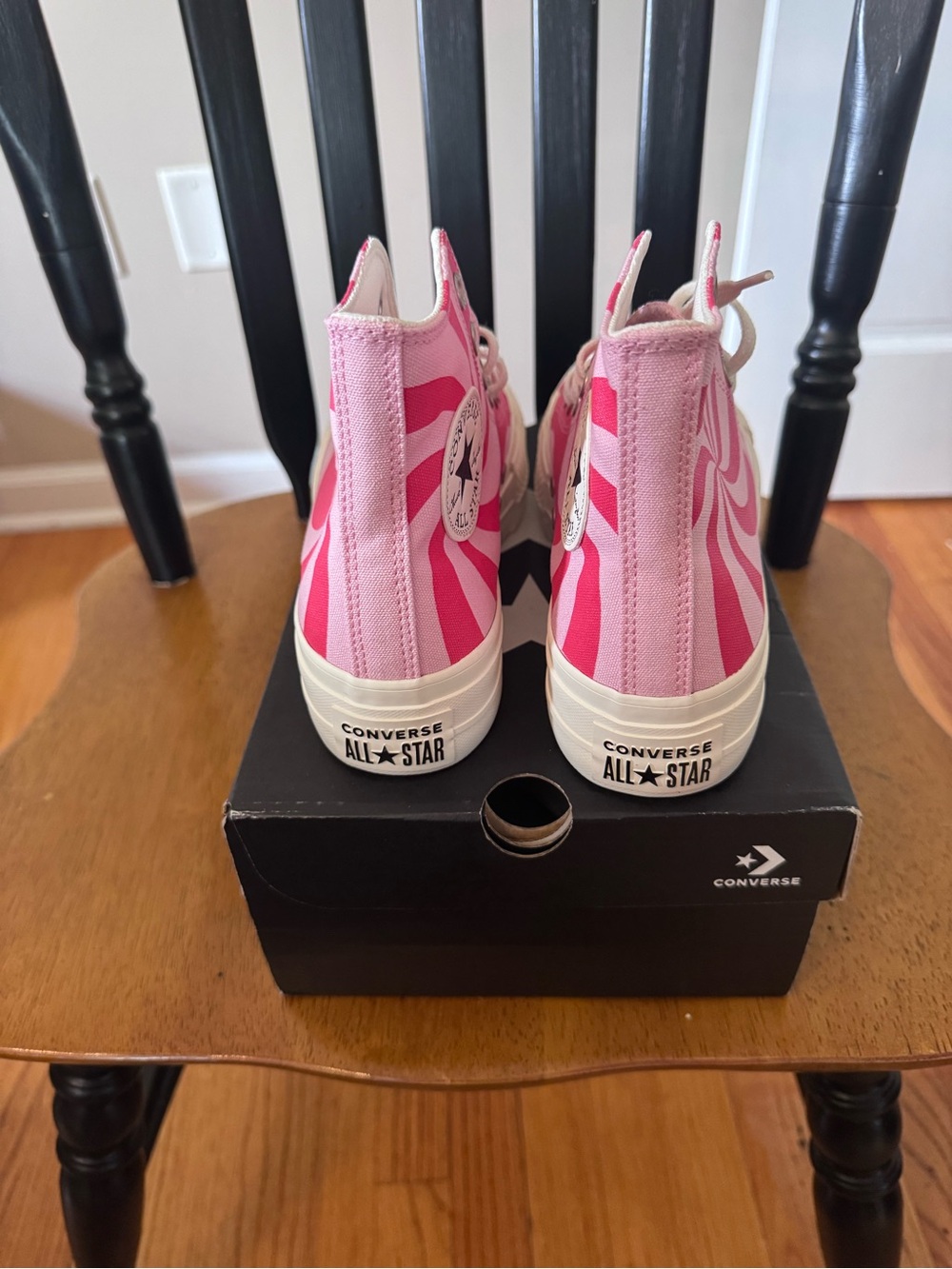 Converse All Star Lift Platform High Top Sneakers Sunrise Pink/Carmine Pink NIB - Picture 5 of 12